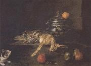 Jean Baptiste Simeon Chardin Partridge and hare cat oil